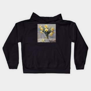 Easter Daffodils Study Kids Hoodie